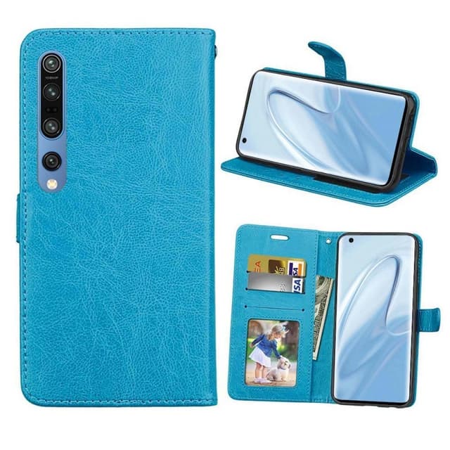 Lommebokdeksel 3-kort Xiaomi Mi 10  - Lyse blå