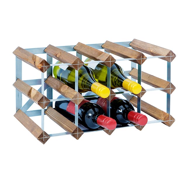 12 Bottle Self Assembly Kit Dark oak
