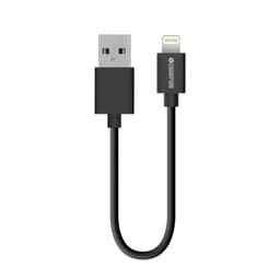 Lade- og synkroniseringskabel Lightning 0,15 m svart