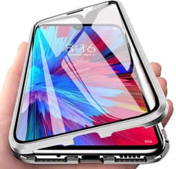 Mobildeksel med innebygd skjermbeskytter til Xiaomi Redmi Note 7 / Note 7pro - Sølv