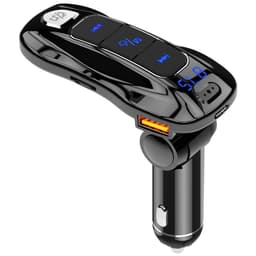 FM-sender og hurtigoplader, Bluetooth - Sort