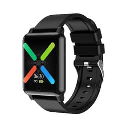Vandtæt smartwatch, der måler hjerterytme, temperatur, blodtryk - sort
