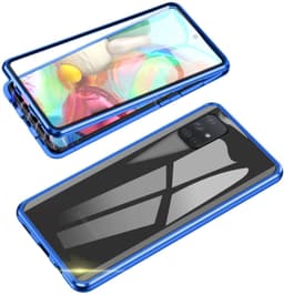 Samsung Galaxy A71 Cover Hærdet Glas Blå