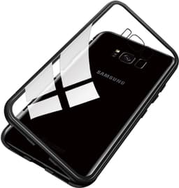 Mobilt dæksel i dobbeltsidet hærdet glas til Samsung Galaxy S8 - sort