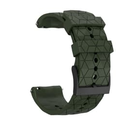 Armbånd til Suunto sportwatch modeller 24 mm silikon - militærgrønn