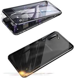 Kannettava kansi kaksipuolinen karkaistu lasi - Samsung Note 10 - musta