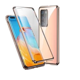 Dobbeltsidet mobilcover med hærdet glas - Huawei P40 - Guld