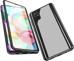 Matkapuhelimen karkaistu lasi Samsung Galaxy A71: lle - musta