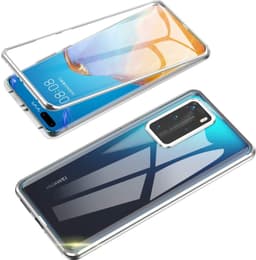 INF Huawei P40 matkapuhelinkotelo karkaistu lasi, hopea