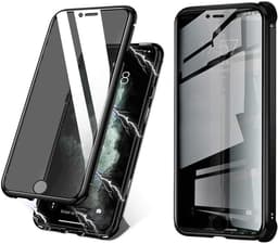 Støtsikker mobildeksel i tosidig herdet glass til iPhone 6 Plus - svart