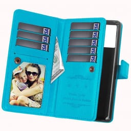 Lompakkotelo Flexi 9-kortti Huawei P40 Pro (ELS-AN00)  - Vaaleansinine