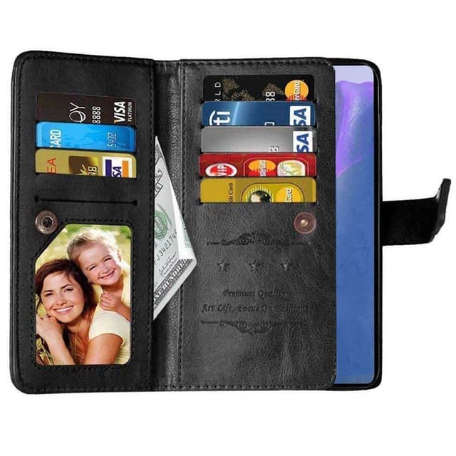 Lompakkotelo Flexi 9-kortti Samsung Galaxy Note 20 Ultra  - musta