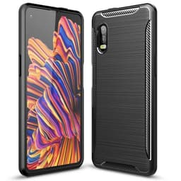 Harjattu TPU kuori Samsung Galaxy Xcover Pro  - musta