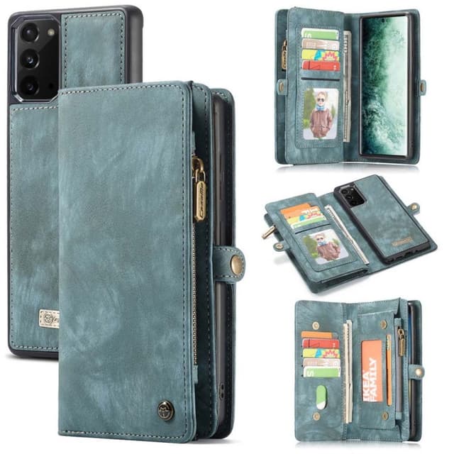 CaseMe Lompakkokotelo 11-kortti Samsung Galaxy Note 20  - sininen