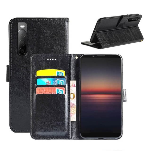 Wallet Cover 3-kort Sony Xperia 10 II  - sort