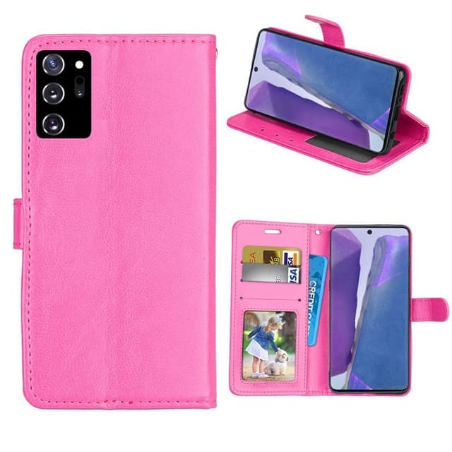 Mobil lommebok 3-kort Samsung Galaxy Note 20 Ultra  - Rosa