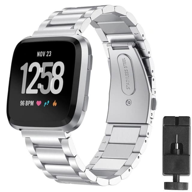 Armbånd rustfritt stål Fitbit Versa / Versa Lite - Sølv