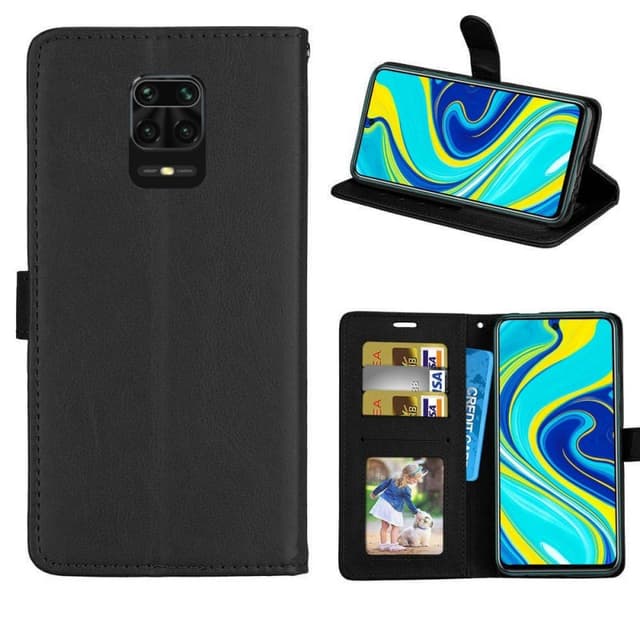 Lommebokdeksel 3-kort Xiaomi Redmi Note 9S  - Svart
