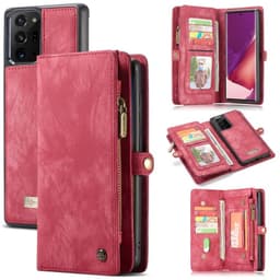 CaseMe Lompakkokotelo 11-kortti Samsung Galaxy Note 20 Ultra  - punain