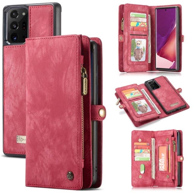 Multi-Wallet CaseMe 11-kort Samsung Galaxy Note 20 Ultra  - rød