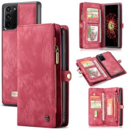 CaseMe Lompakkokotelo 11-kortti Samsung Galaxy Note 20  - punainen