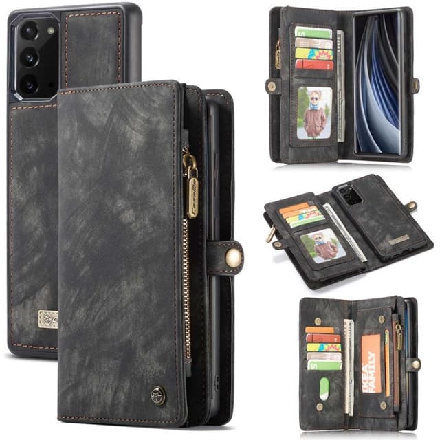 CaseMe Lompakkokotelo 11-kortti Samsung Galaxy Note 20  - Musta / harm