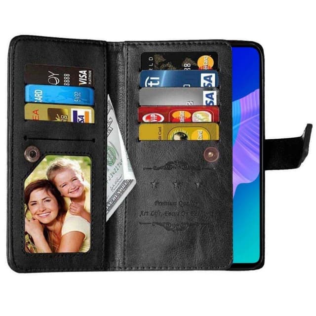Dobbeltflip Flexi 9-kort Huawei P40 LiteE (6,39 ")  - sort