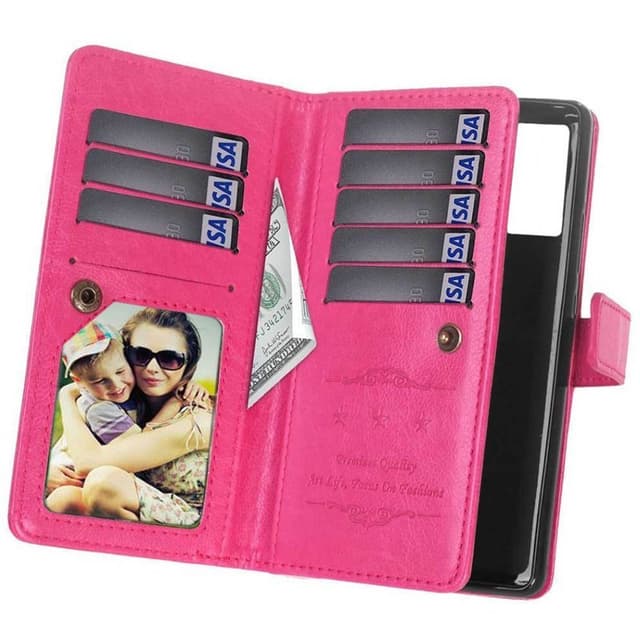 Dubbelflip Flexi 9-kort Samsung Galaxy Note 20  - Rosa