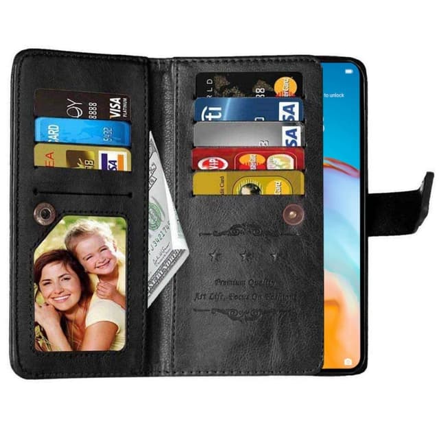 Dobbeltflip Flexi 9-kort Huawei P40 (ANA-AN00)  - sort
