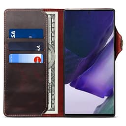 Lommebokdeksel 3-korts ekte lær Samsung Galaxy Note 20  - oxblood