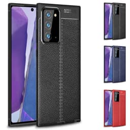 Läder mönstrat TPU skal Samsung Galaxy Note 20  - Röd