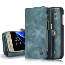 CASEME Samsung Galaxy S7 Retro läder plånboksfodral - Blå