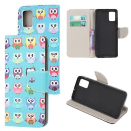 For Samsung Galaxy A71 Wallet Stand - Cute Owls