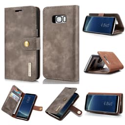 DG.MING Samsung Galaxy S8 Plus Split Läder Plånboksfodral - Coffee