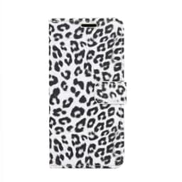 Leopardmønster tegnebogstativ læderbetræk til Samsung Galaxy S10 Plus