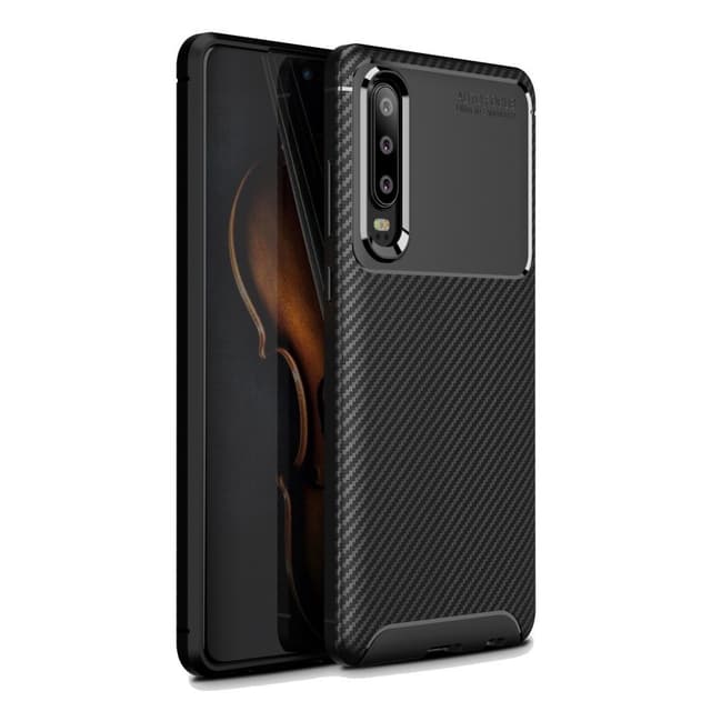 Huawei P30 Karbon fiber Texture Skal - Svart