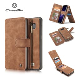CASEME Samsung Galaxy S8 Retro läder plånboksfodral - Brun