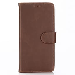 Retro Wallet Mobile Phone Suojakuori - iPhone XS Max - Coffee