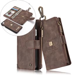 CASEME iPhone 7 Retro läder plånboksfodral - Brun