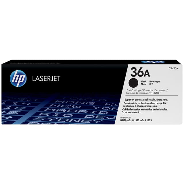 HP tonerkassett 36A Sort