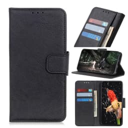 Litchi Texture Lompakon Kuori Samsung Galaxy Xcover Prolle - Musta