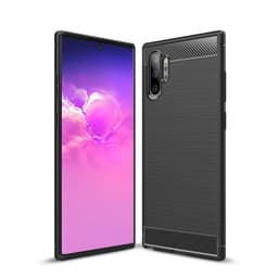 Samsung Galaxy Note 10 Plus Karbonfiber Teksturcover - Sort