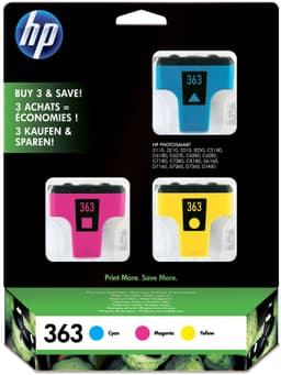 HP blækpatron 363 Cyan Magenta Gul
