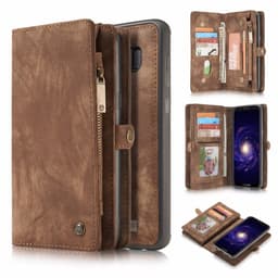 CASEME Samsung Galaxy S8 Retro läder plånboksfodral - Brun