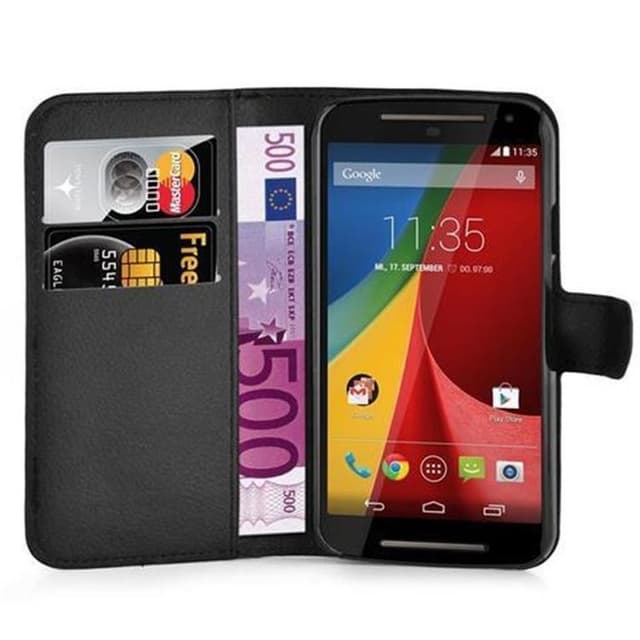 Motorola Moto G2 XT1063 Plånboksfodral SVART