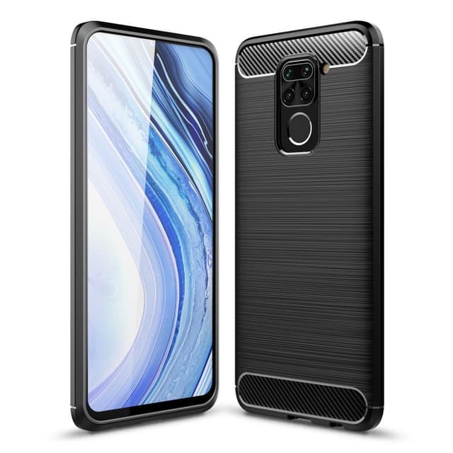 Xiaomi Note 9 Karbon fiber Texture Skal - Svart