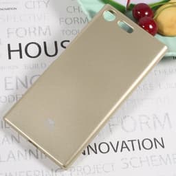 Mercury GOOSPERY Jelly TPU Skal Sony Xperia XZ Premium Guld