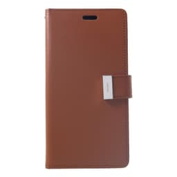 MERCURY GOOSPERY Rich Diary Lompakkokotelo iPhone XS Max - Ruskea