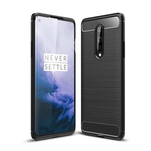 OnePlus 8 Karbon fiber texture TPU Skal - Svart