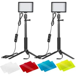 NEEWER LEDLIGHT LED Lampa med 4 olika färg filter med USB anslutning och tripod